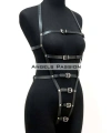 Ağı Bölgesi Açık Deri Fantezi Giyim, Deri Deri Body Harness - Brf790
