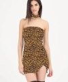 Beruflic B101427 Leopar Desenli Elbise