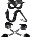Beruflic Maske Kırbaç Bileklik 5 Li Harness Deri Set