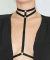 Boyunda Çift Sıralı Şık Lastik Harness - Brf84