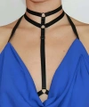 Boyunda Çift Sıralı Şık Lastik Harness - Brf84