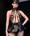 Büstiyer Ve Choker Görünümlü Şık Etek Harness - Brf998
