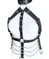 Büyük Beden Zincirli Deri Göğüs Harness - Brf531