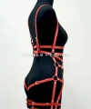 Deri Body Harness, Deri Dansçı Kostüm, Pole Dans Kostüm - Apft502