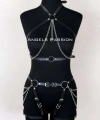 Deri Body Harness, Kadın Deri Fantezi Giyim - Brf1084