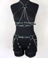 Deri Body Harness, Kadın Deri Fantezi Giyim - Brf1084