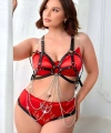 Fantazi Zincirli Deri Body Harness, Ağı Açık Fantazi Giyim - Brf1175