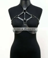 Göğüsleri Açık Deri Fantezi Giyim, Deri Göğüs Harness - Brf1237