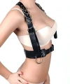 Halka Detaylı Şık Deri Harness, Seksi Harness Kemer - Brf986