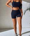 Kadın Lacivert Şortlu Kaşkorse Gecelik Takım