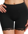 Kadın Siyah Pop Up Kalça Kaldırıcı Ve Sekillendirici Dantel Paçalı Şort Külot
