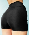 Kadın Siyah Yüksek Bel Mini Deniz Şortu