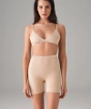 Kadın Ten Dikişsiz Popo Açık Kalça Dikleştirici Kısa Tayt Şort 8303