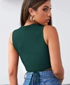 Kadın Yeşil Çapraz Bağlamalı Crop Top Büstiyer