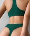 Kadın Yeşil Desteksiz Seamless Tangalı İç Çamaşır Takımı