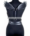Kanatlı Detaylı Şık Göğüs Harness , Kanat Detaylı Deri Kemer - Brf1097