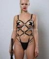 Kırbaçlı Deri Full Body Harness Fantezi Giyim, Vücudu Saran Full Body Harness - Brf1356