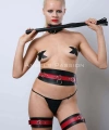 Kırbaçlı, Kelepçeli Full Set, Deri Fantezi Slave Set - Brf1342