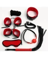Kırmızı/siyah İçi Tüğlü Deri 7 Li Harnes Set 700033