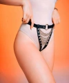 Önü Açık Zincirli G-string Harness, Fantazi Deri Külot - Brf1278