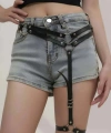 Seksi Deri Tek Bacaklı Jartiyer Harness - Brf930
