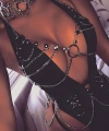 Seksi Zincirli Ve Halkalı Şeffaf Harness - Brf271