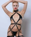 Vegan Deri Harness, Full Body Deri Harness, Erotik Deri İç Giyim - Brf1331