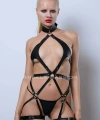 Vegan Deri Harness, Full Body Deri Harness, Erotik Deri İç Giyim - Brf1331