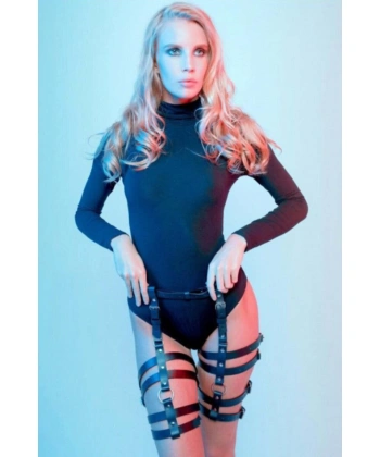 Bacak Detaylı Fantezi Deri Harness - Brf762