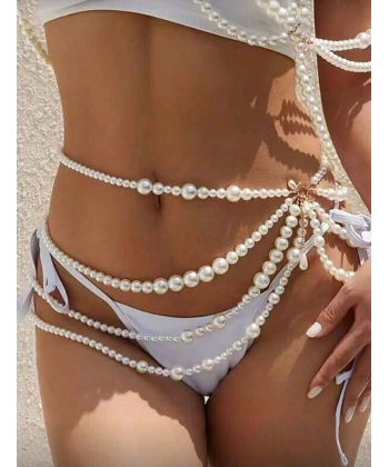 Bel Aksesuarı, Zarif , Şık , İncili Kostüm