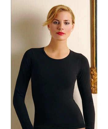 Beruflic Açık Yaka Uzun Kol T-shirt 2142