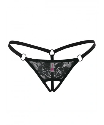 Beruflic Ağı Açık Siyah Dantelli Fantezi İç Çamaşırı G String