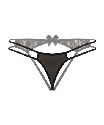 Beruflic Arkası Açık Siyah Büyük Beden Fantazi String