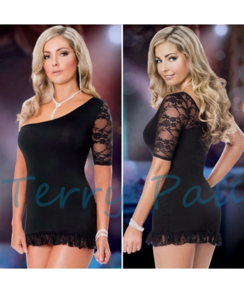 Beruflic B101168 Asimetrik Dantel Elbise