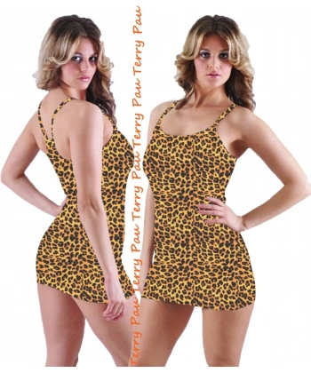 Beruflic B101204 Leopar Tank Top Elbise