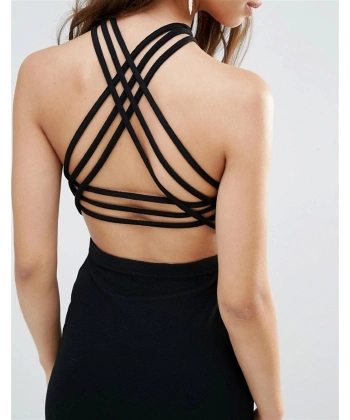 Beruflic B101243 Biyeli Sırt Dekolteli Mini Elbise