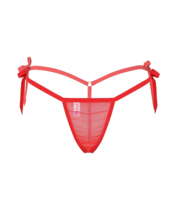Beruflic Bağcıklı Transparan Kadın Kırmızı İç Çamaşırı