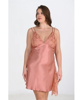 Beruflic Büyük Beden Bakır Gecelik  2109