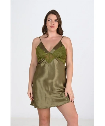 Beruflic Büyük Beden Haki Gecelik 2104