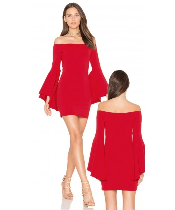 Beruflic İspanyol Kol Mini Elbise