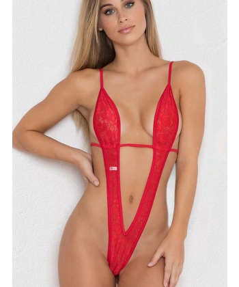 Beruflic Kadın Kırmızı Dantelli Fantezi Gecelik Babydoll