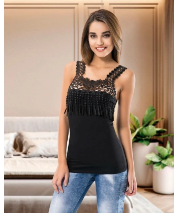 Beruflic Kalın Güpür Askılı Atlet 129