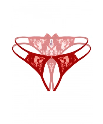 Beruflic Kırmızı Dantelli Önü Açık Fantezi Külot