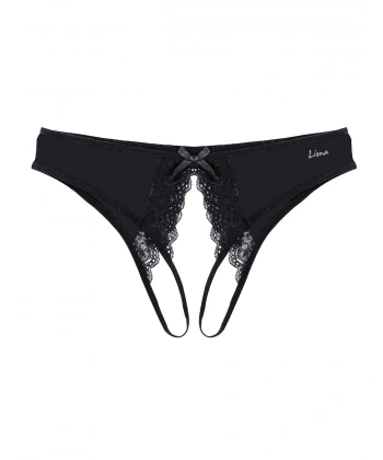 Beruflic Özel Bölgesi Açık Büyük Beden Siyah Fantazi Külot