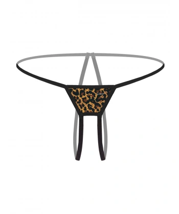 Beruflic Özel Bölgesi Açık Leopar Desenli Fantezi G String