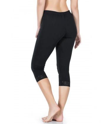 Beruflic Paçası Dantelli Kısa Kadın Tayt 421