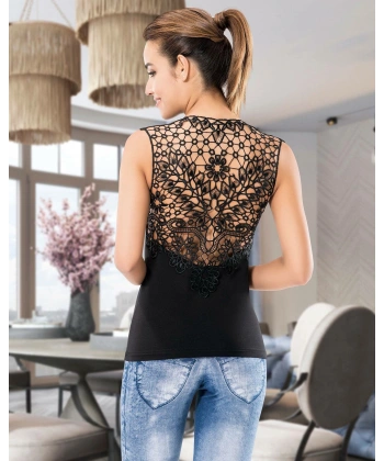 Beruflic Sıfır Kol Güpür Dekolteli Atlet 133