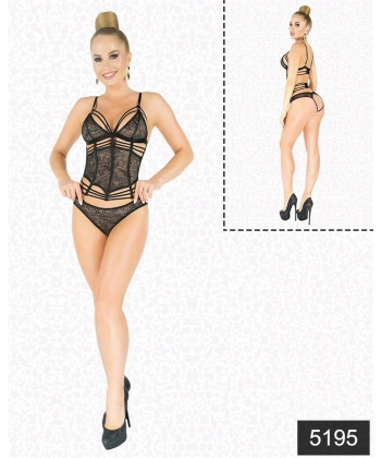 Beruflic Simli Dantel Büstiyer Takım