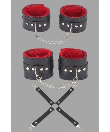 Beruflic Siyah Kırmızı Harness Fantezi Aksesuar Set