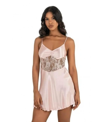 Beruflic Somon Kısa Saten Gecelik 8239